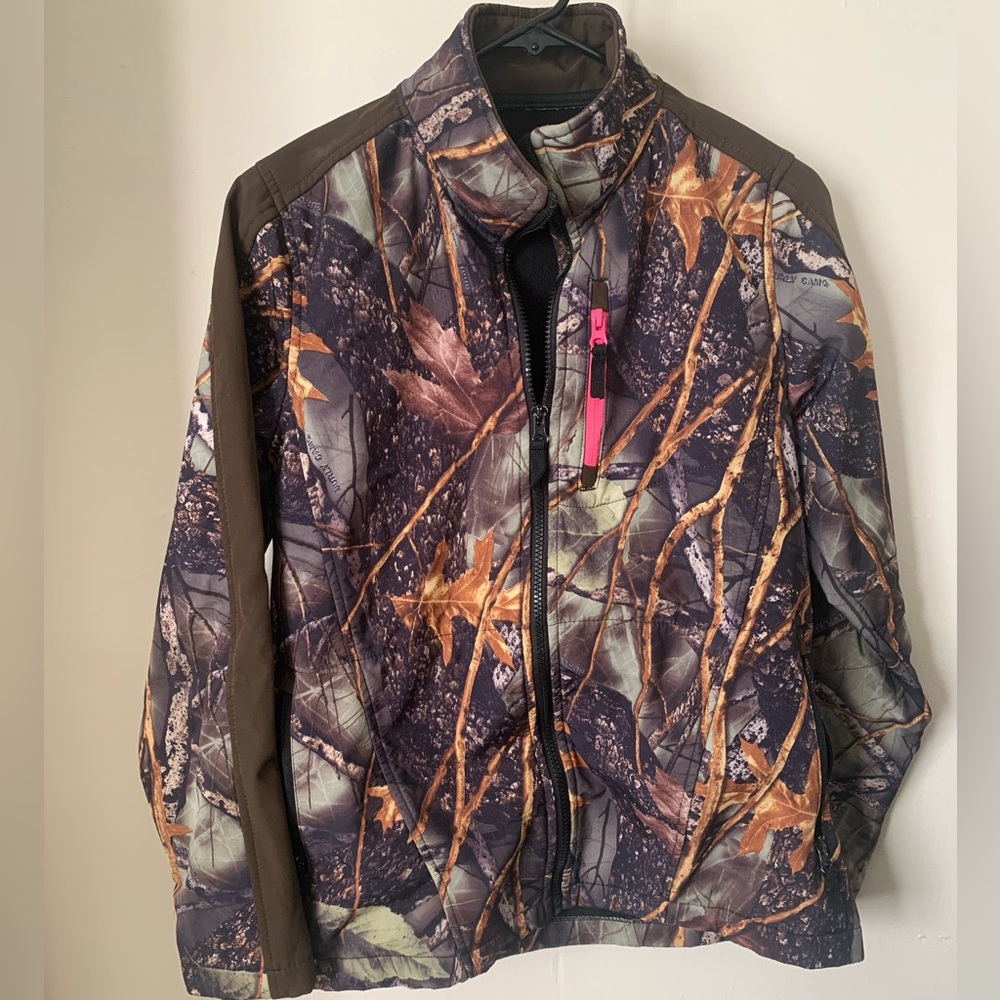 Camouflage Burly Girl Zip Up Jacket